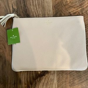 NWT- Kate spade leather clutch